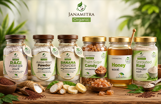 Ayurvedic herbal products arranged on a wooden surface